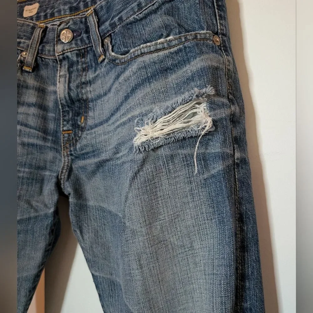 AG Adriano Goldschmied Distressed Ex-Boyfriend Crop Jeans - Picture 4 of 16